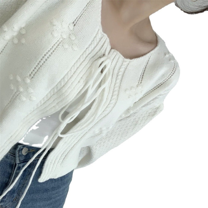 Youthful-looking Loose Outer Wear Idle Style Knitted Cardigan