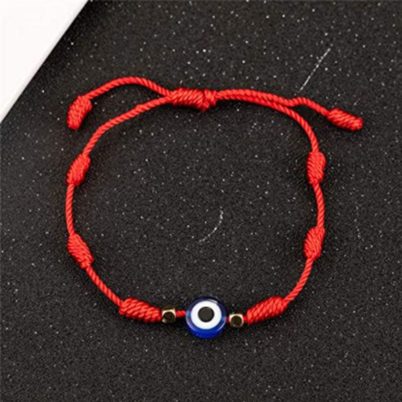 Hand-woven Seven Devil's Eyes Couple Bracelets