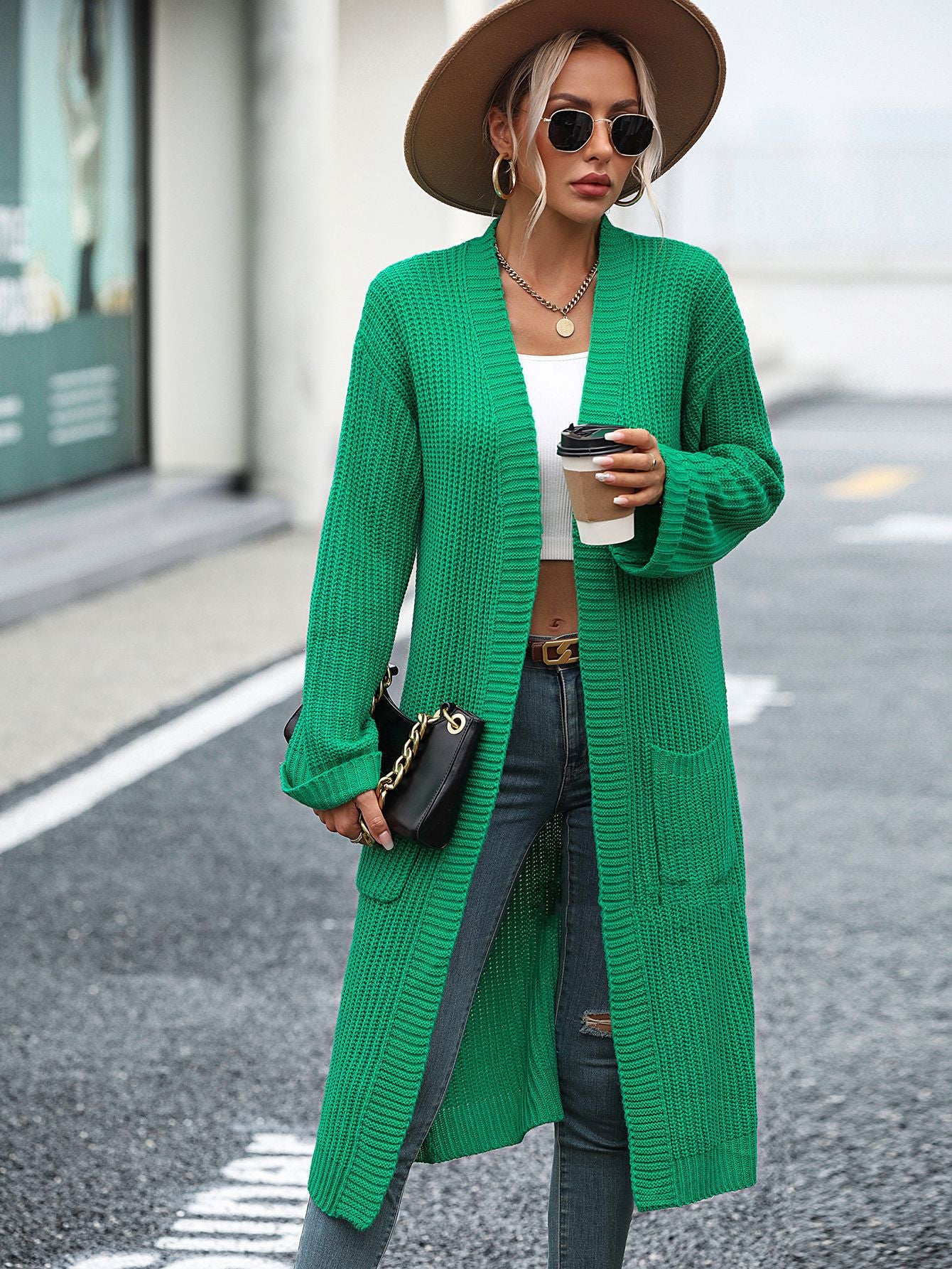 New Women's Knitwear Coat Sweater in Solid Color