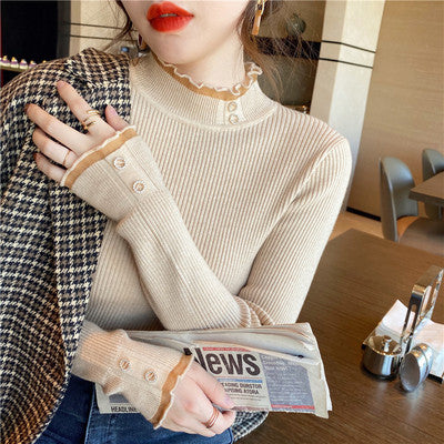 Versatile Knitted Undercoat for Women with Fashionable Personality