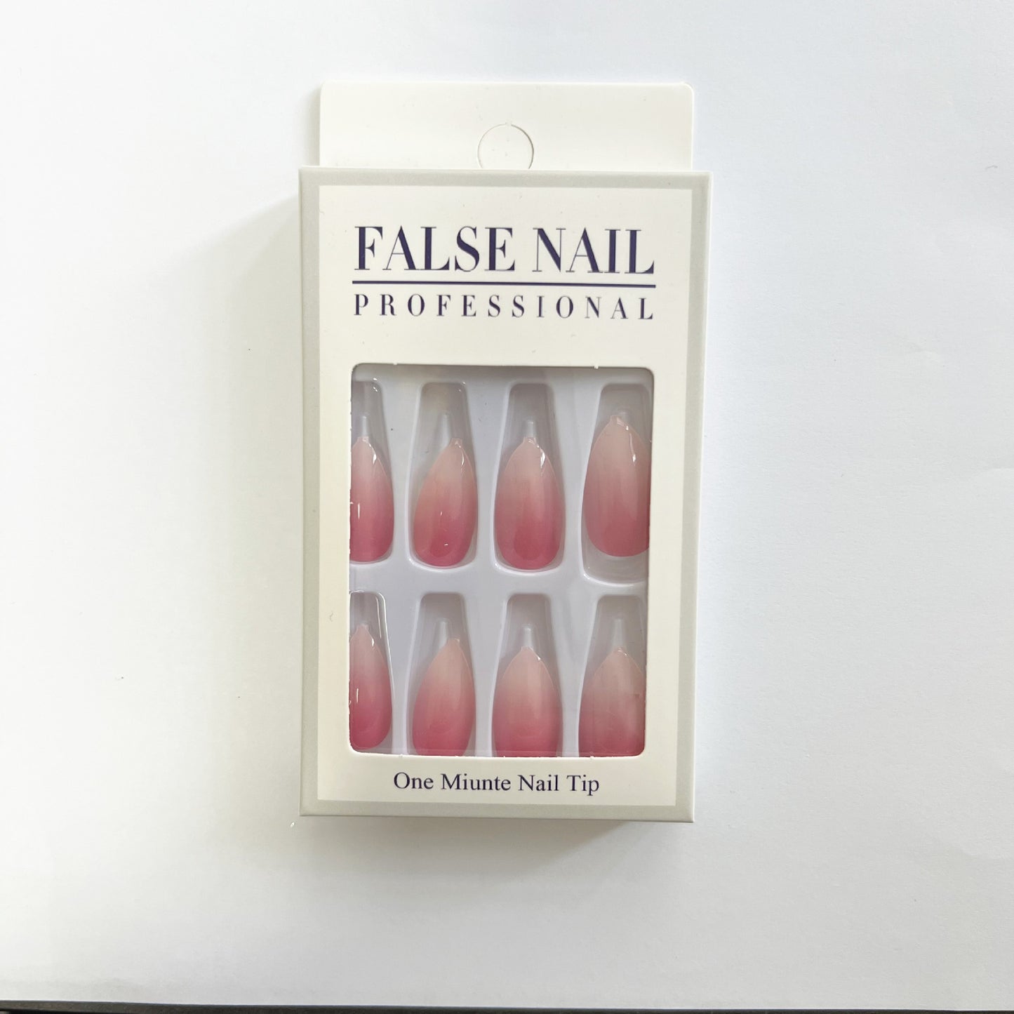 Minimalist French Nail Patch Peach Powder Gradient Apricot