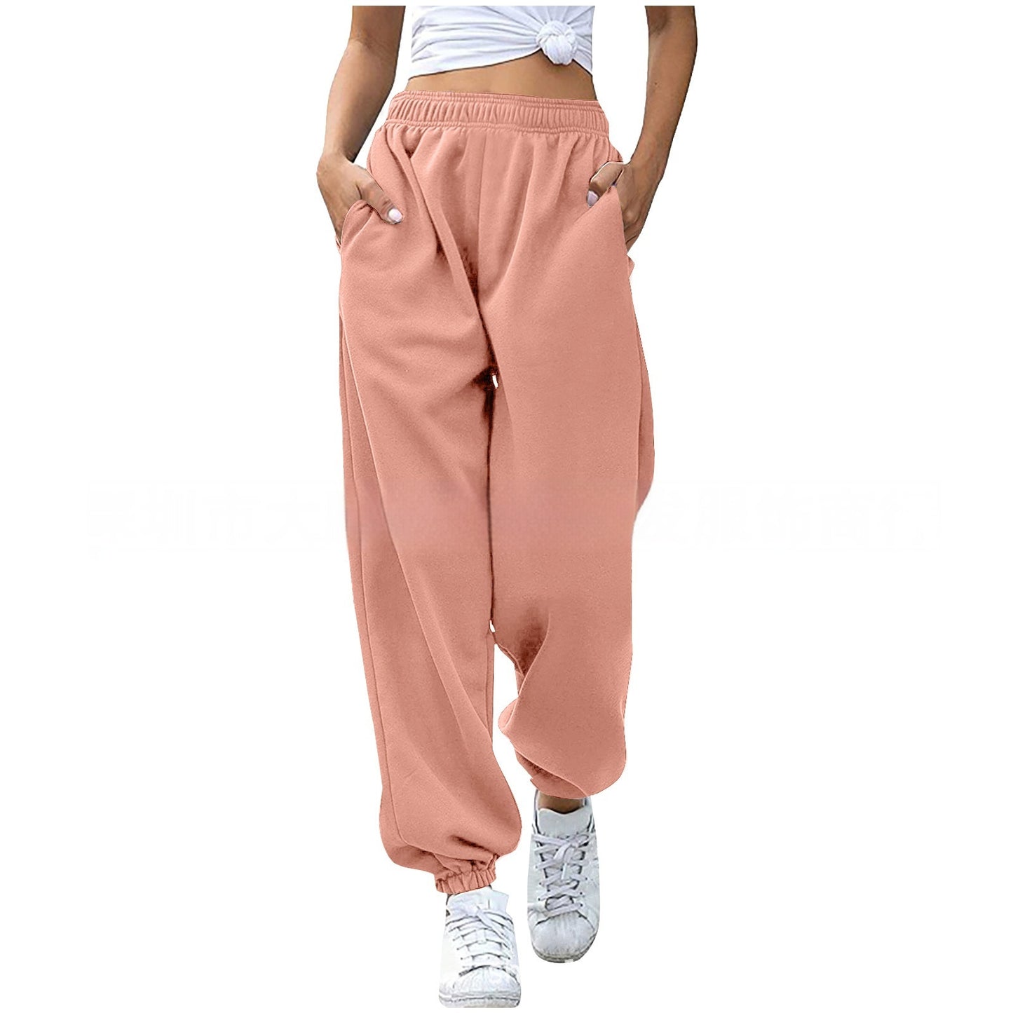 Women's Casual High-Waisted Loose Sports Pants