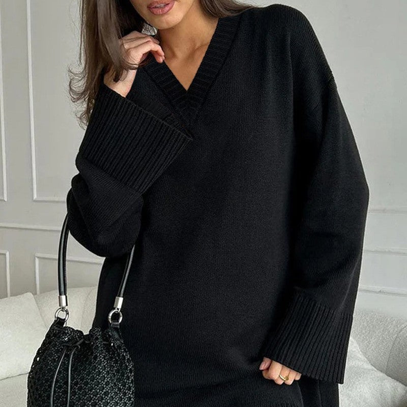 Loose-Fit Casual Mid-Length Sweater