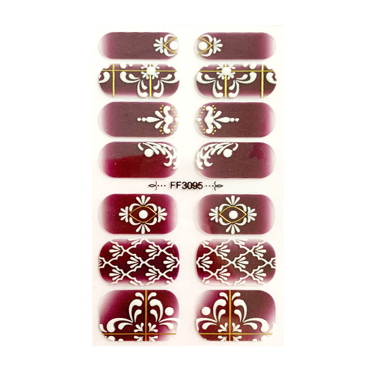 Fashion Nail Stickers with 3D Embossed Designs