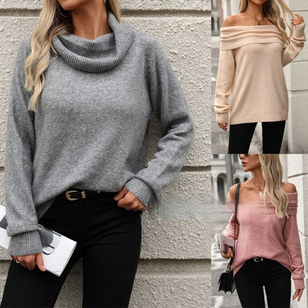 Women's Loose-Fit Long-Sleeve Sweater