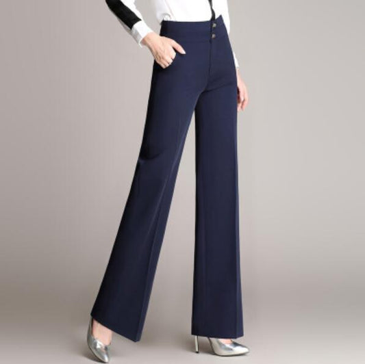 Wide-Leg Casual Trousers for Plus Size Women