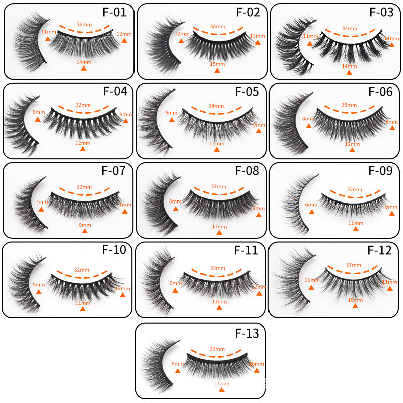 3D Multi-Layer Thick Eyelashes: Set of 5 Pairs