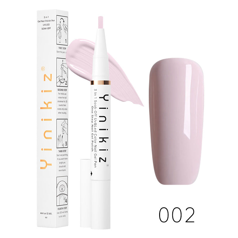 One-Step Glue Lazy Pen White Three-in-one UV Polish Convenient And Fast Beginner Manicure