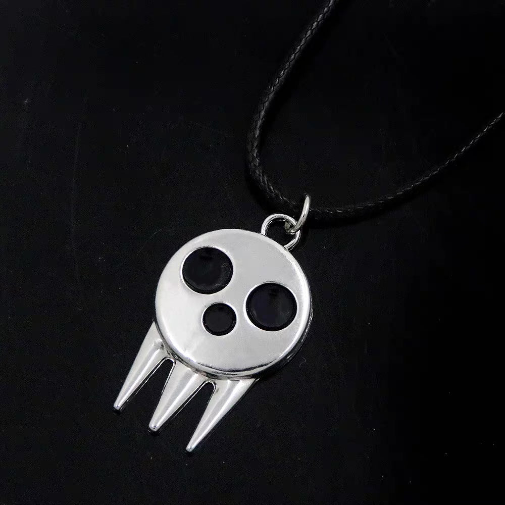 Skull Dark Adjustable Ring Necklace