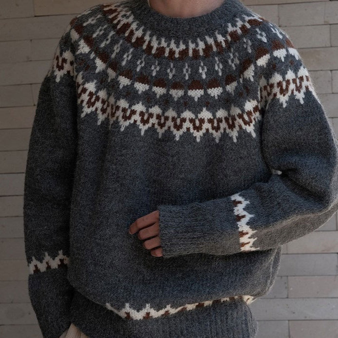 Retro Contrast Color Knitwear Sweater