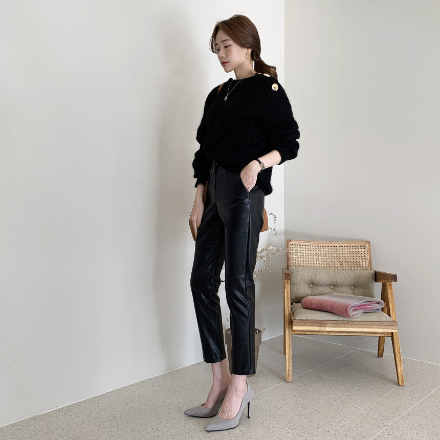 Fashionable High-Waisted Skinny Pants for Women