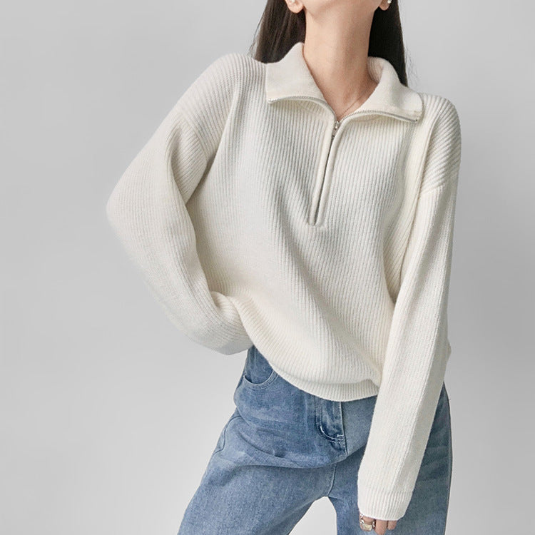 Autumn and Winter French Minority Idle Style Pullover Sweater