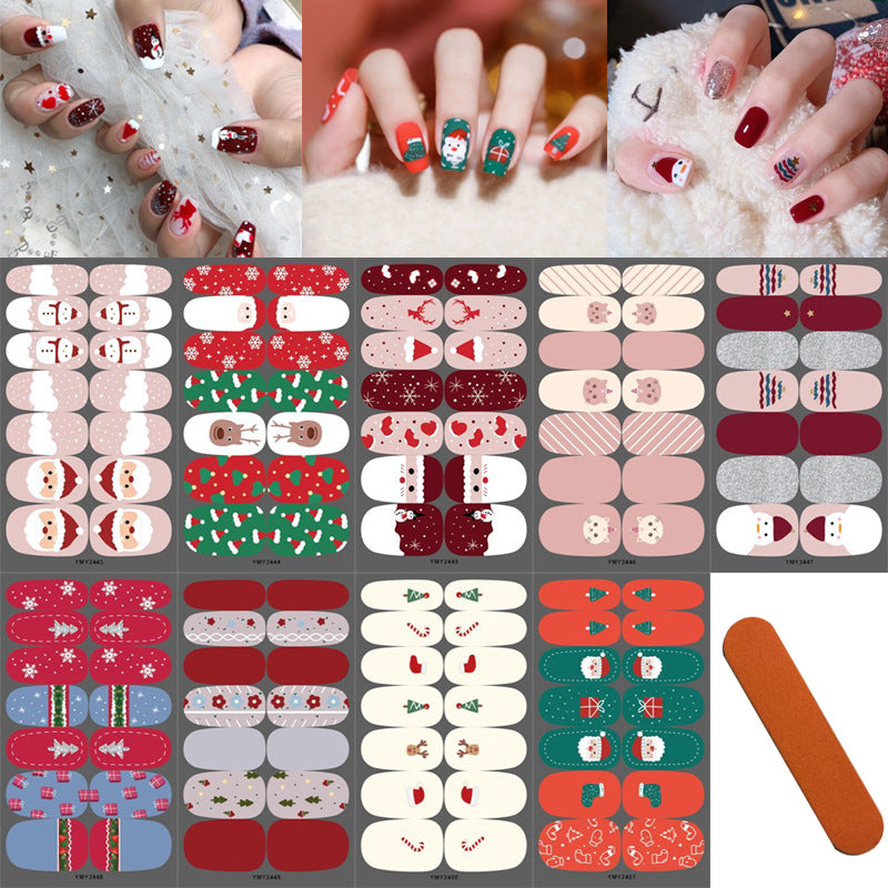 Manicure Christmas Ultra-thin Strap Adhesive Nail Sticker