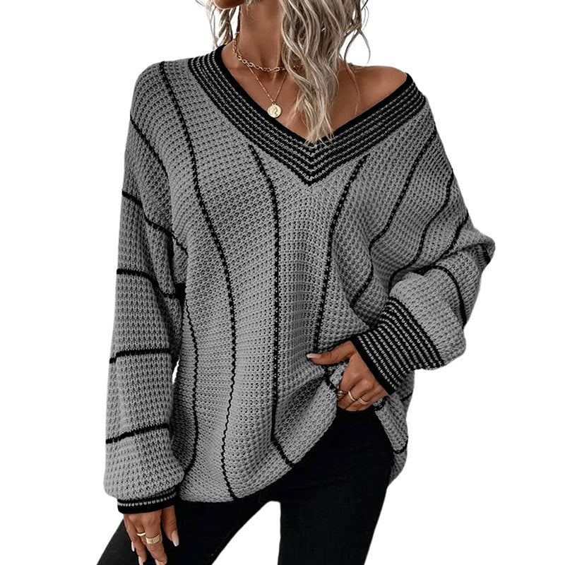 Vertical Casual Loose Sweater for Womenn