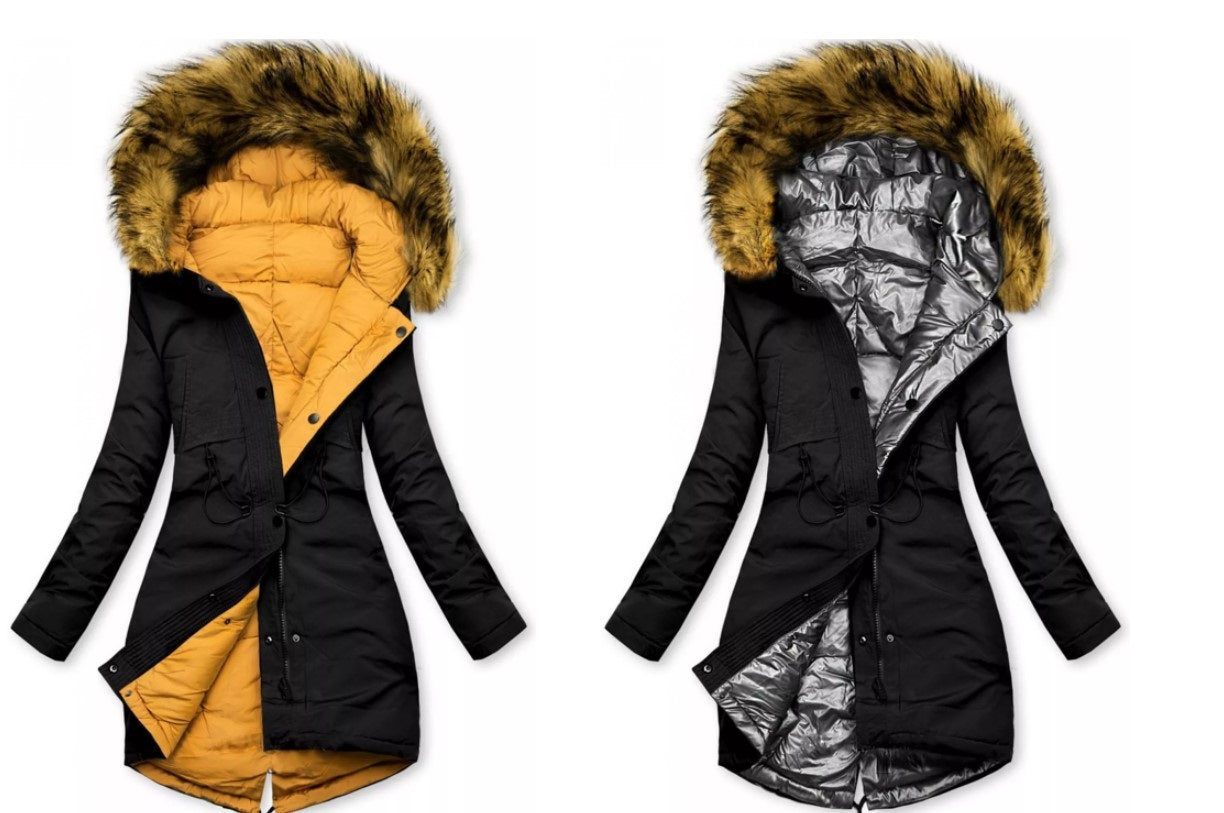 Autumn And Winter European And American Style Women Cotton-padded Clothes Warm Coat Mid-length