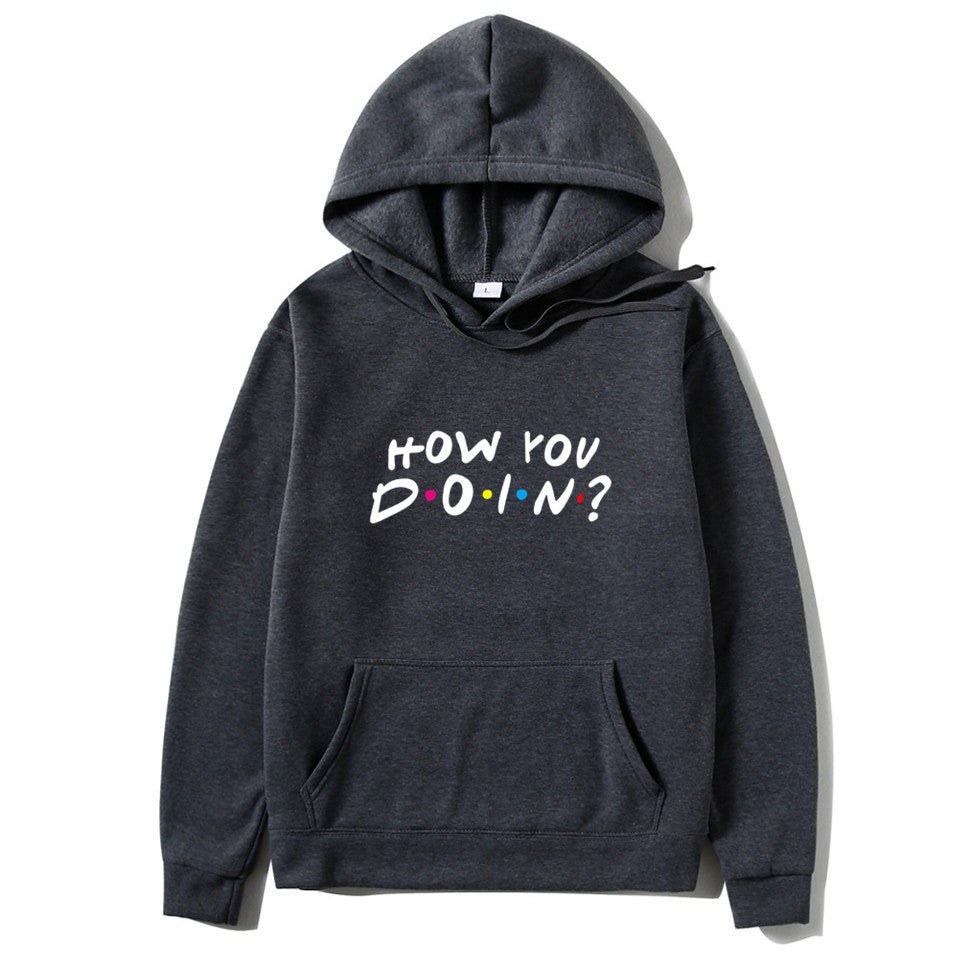 Women's Fashion Letter Hooded Sweater