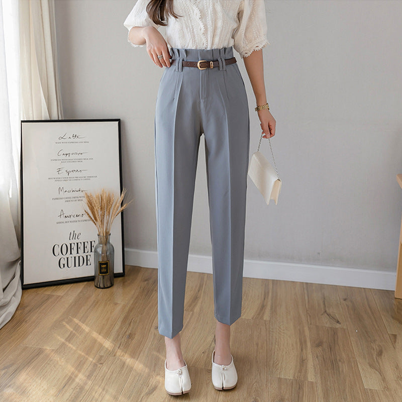 Women's Loose-Fit Straight Suit Pants