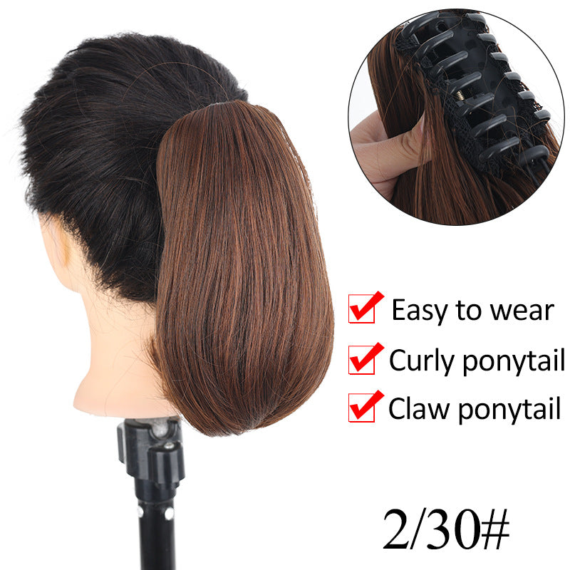 Short Ponytail Wig Grip Internet Celebrity Micro-roll Natural Braid