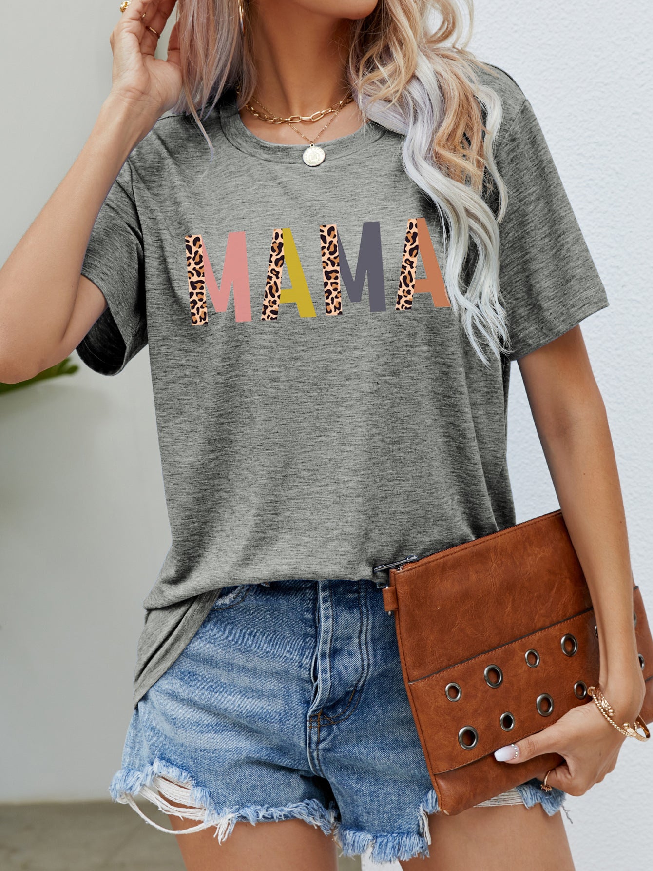 Women's Round Neck Short-sleeved Printed T-shirt