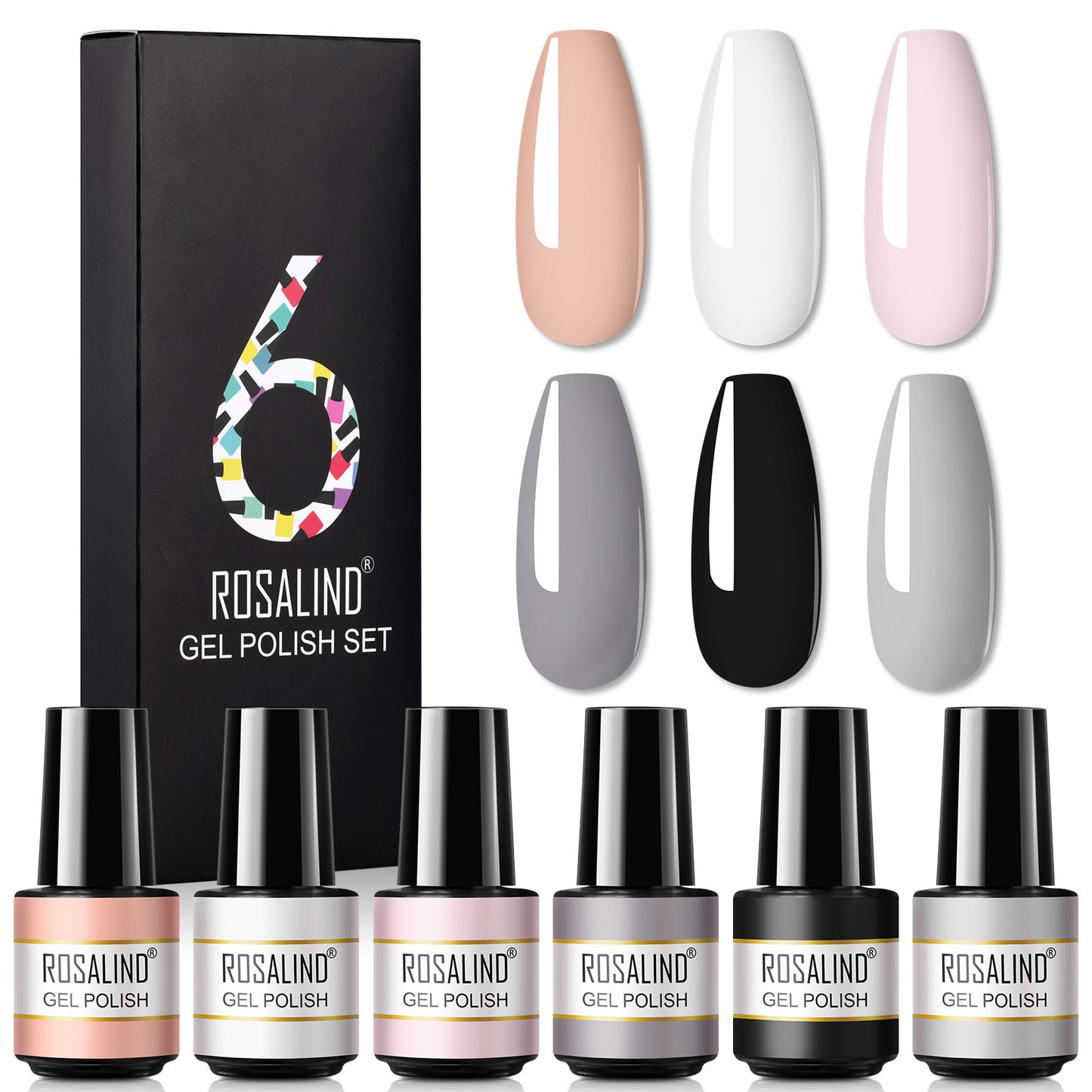 Korean Nail Color Glue Set: One-Color Fine Glitter Nail Polish in a Box