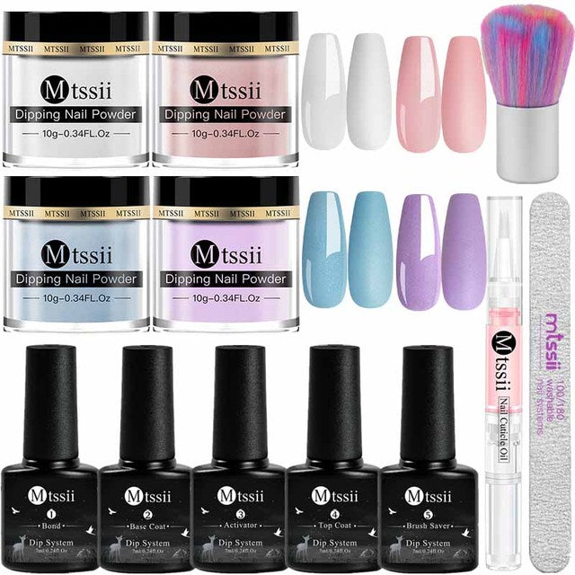 Mtssii 10g Dipping Nail Powder Set Matte Nail Glitter Dippin