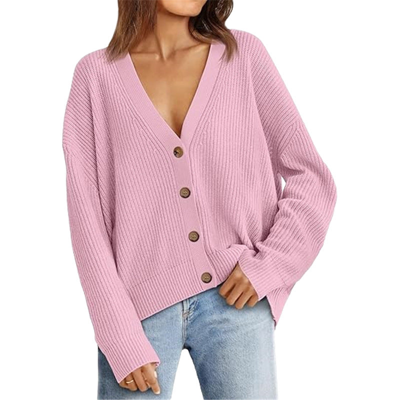 Women's Lightweight Sweater Cardigan – No Pilling, No Fading, with Buttons