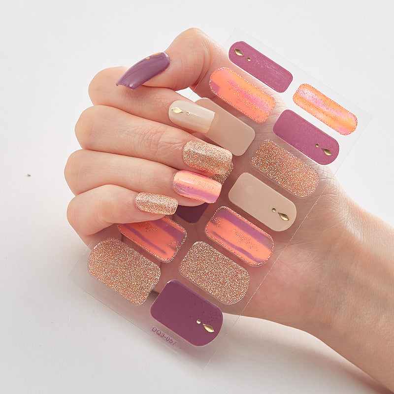 Bronzing Laser Nail Polish Film Fashion Nail Stickers