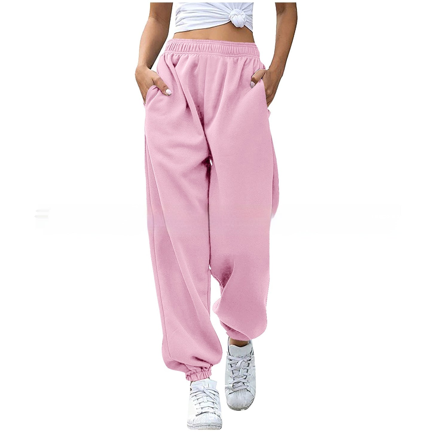 Women's Casual High-Waisted Loose Sports Pants