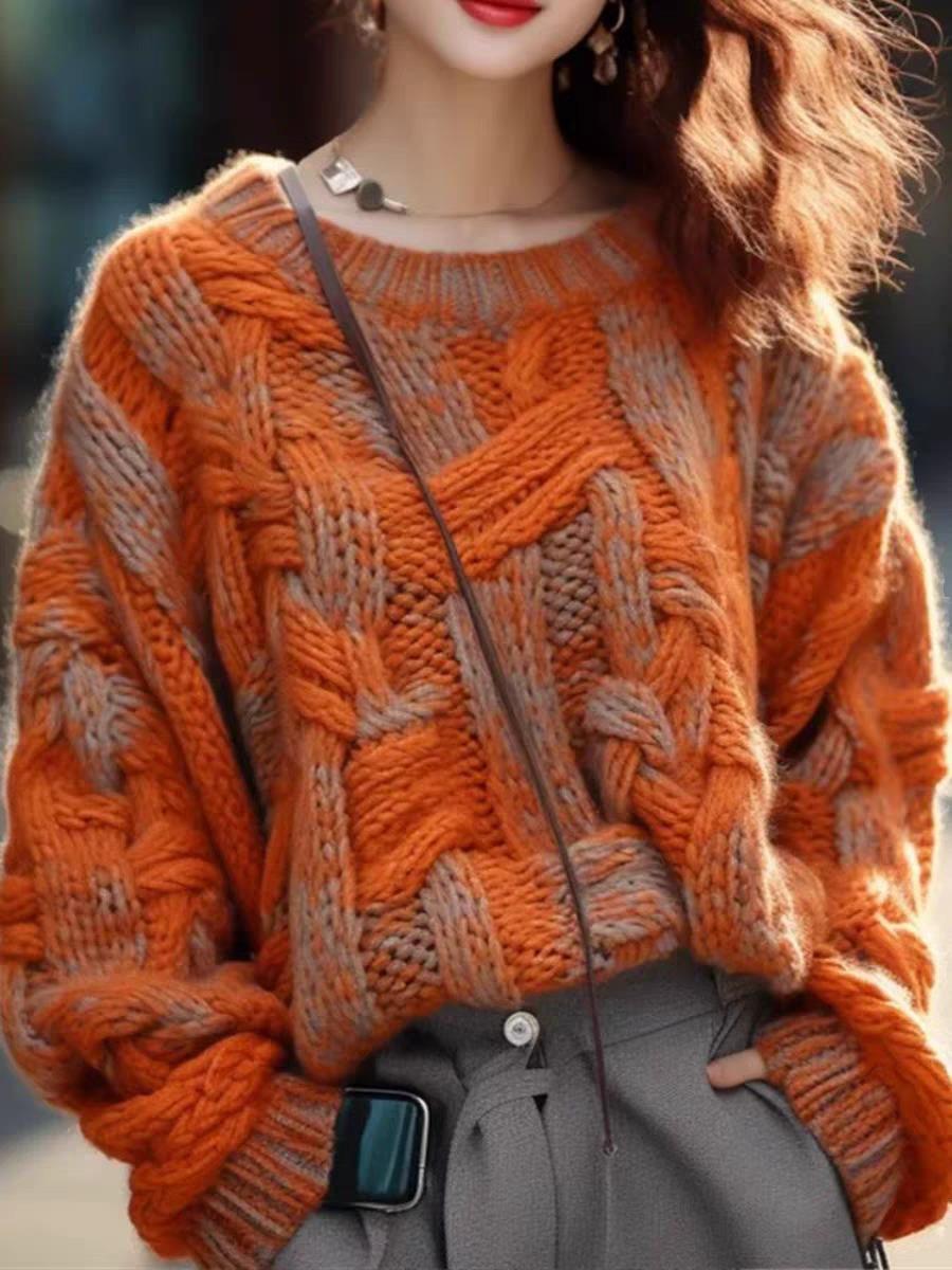 Loose Top Temperament Sweater for a Relaxed Fall and Winter Look