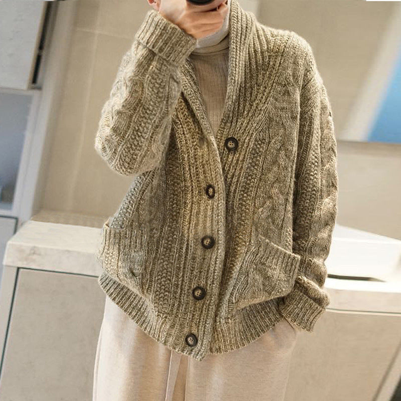 Women's Thick Knit Pure Wool Sweater