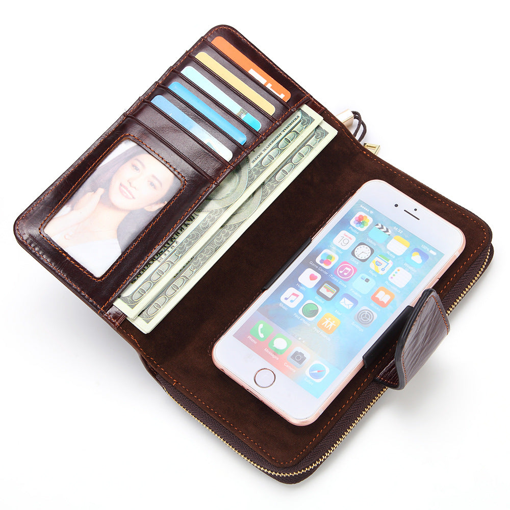 Stylish and Multi-functional Women's Long Leather Wallet