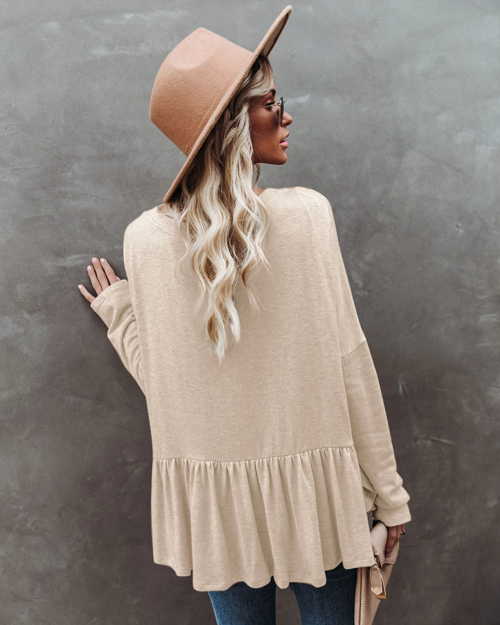 Knit Cardigan Long Sleeve Slit Casual Loose