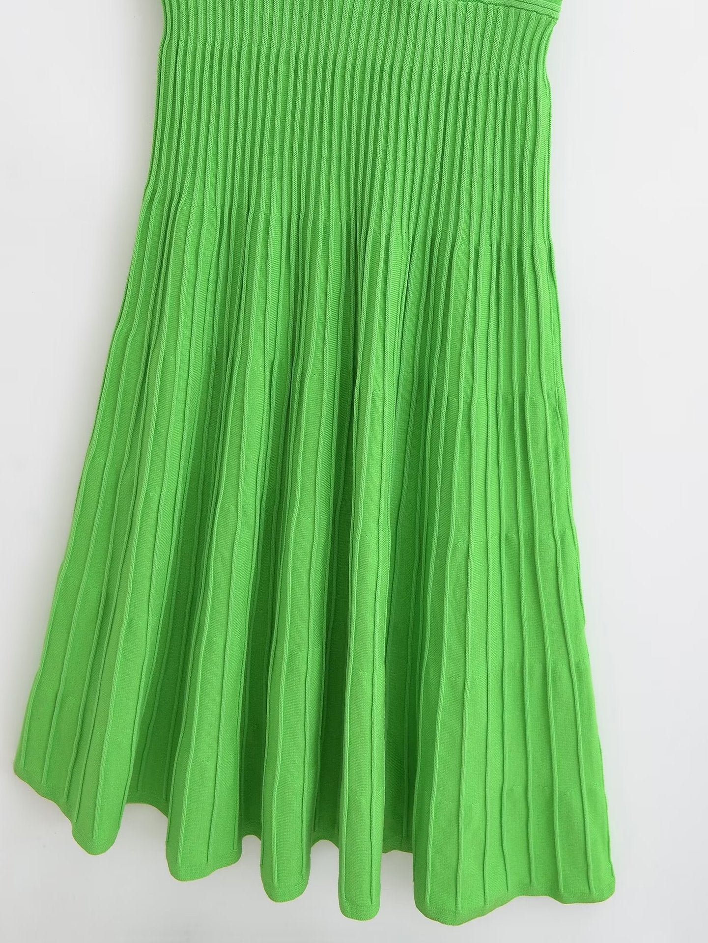 European And American Green Off-the-shoulder Tube Top Dress