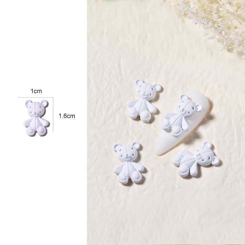 Cartoon Bear DIY Decoration Macaron Series Net Red Cute Three-dimensional Nail Drill