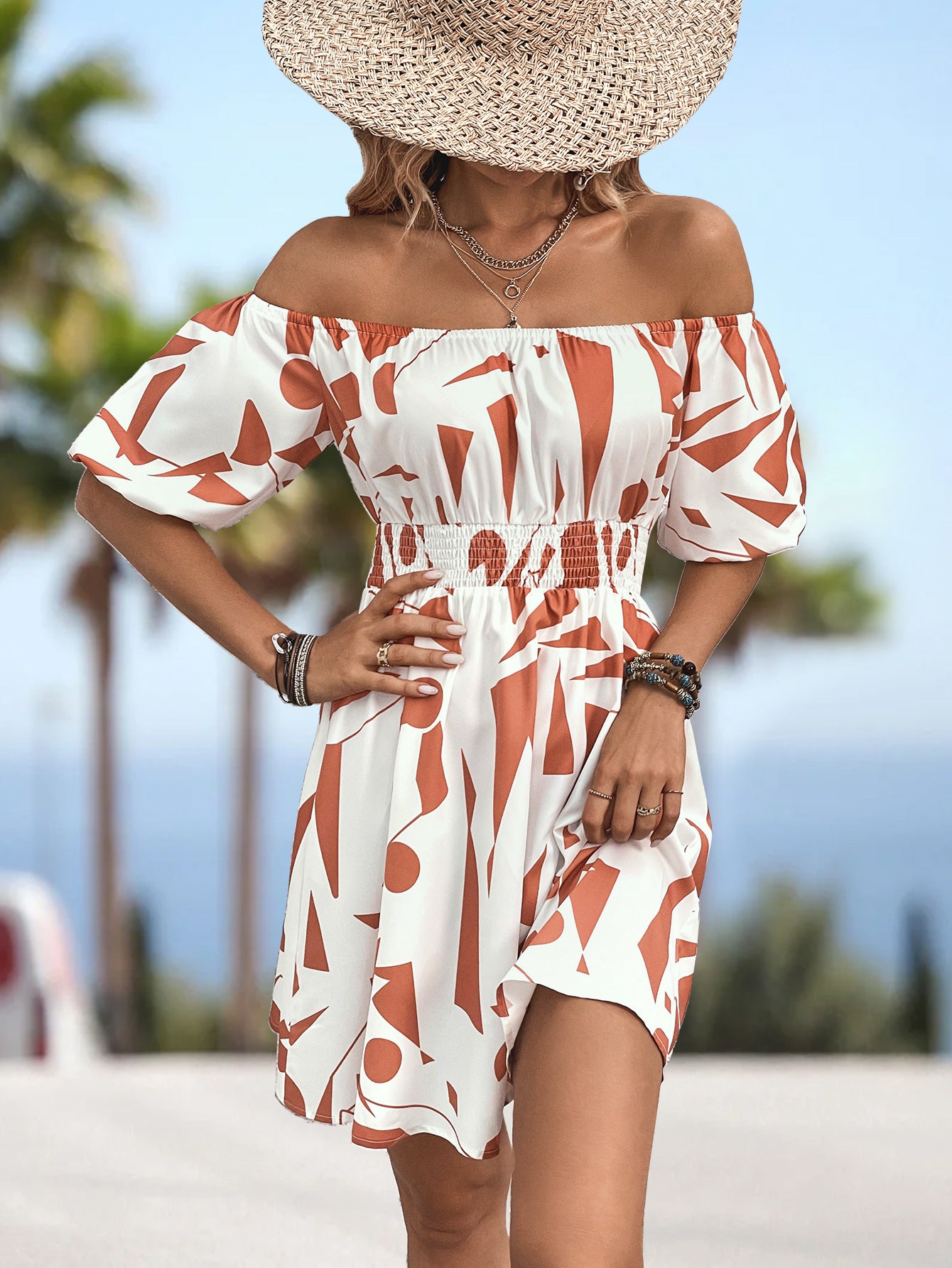 Stylish Casual Print Dress for Women's Fashion