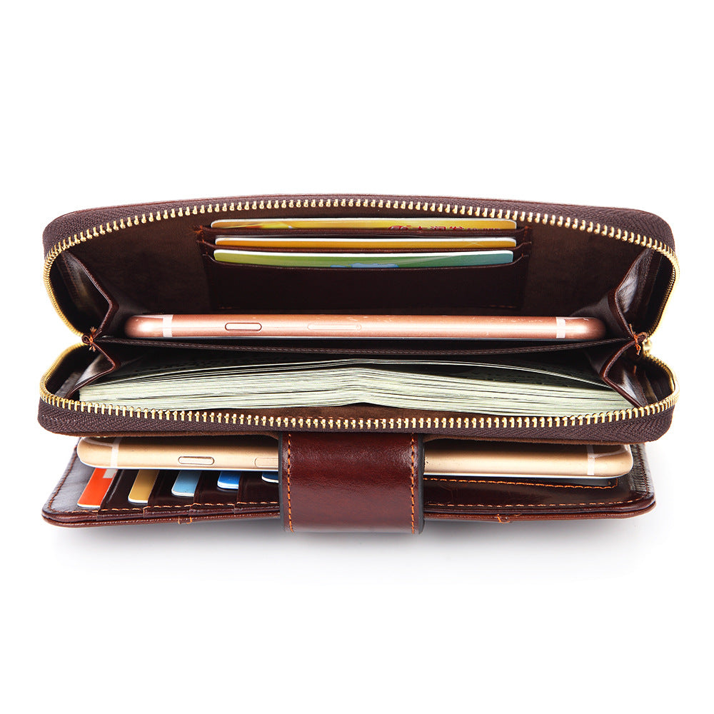 Stylish and Multi-functional Women's Long Leather Wallet