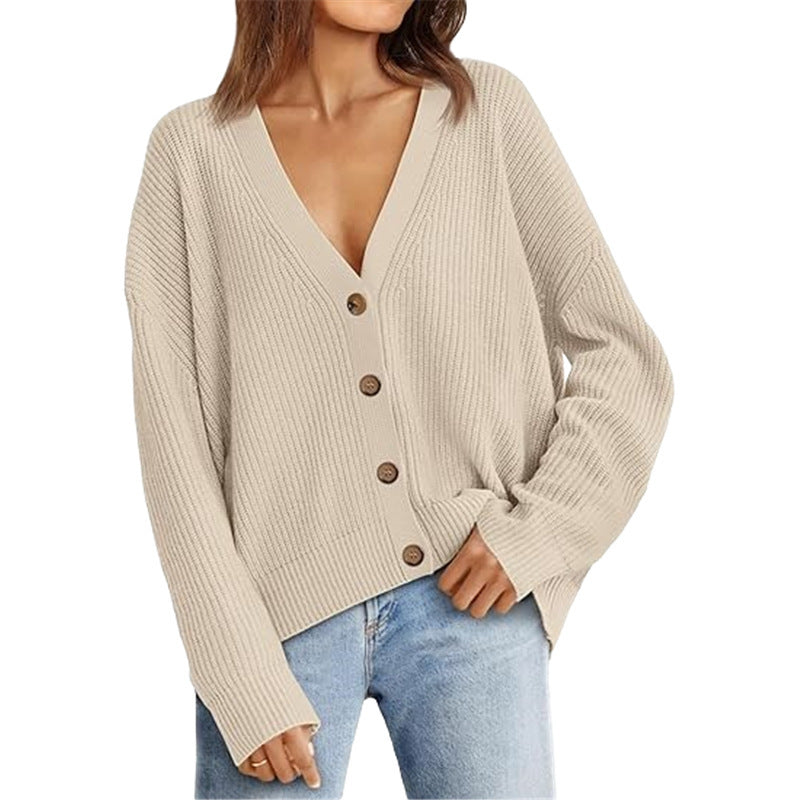 Women's Lightweight Sweater Cardigan – No Pilling, No Fading, with Buttons