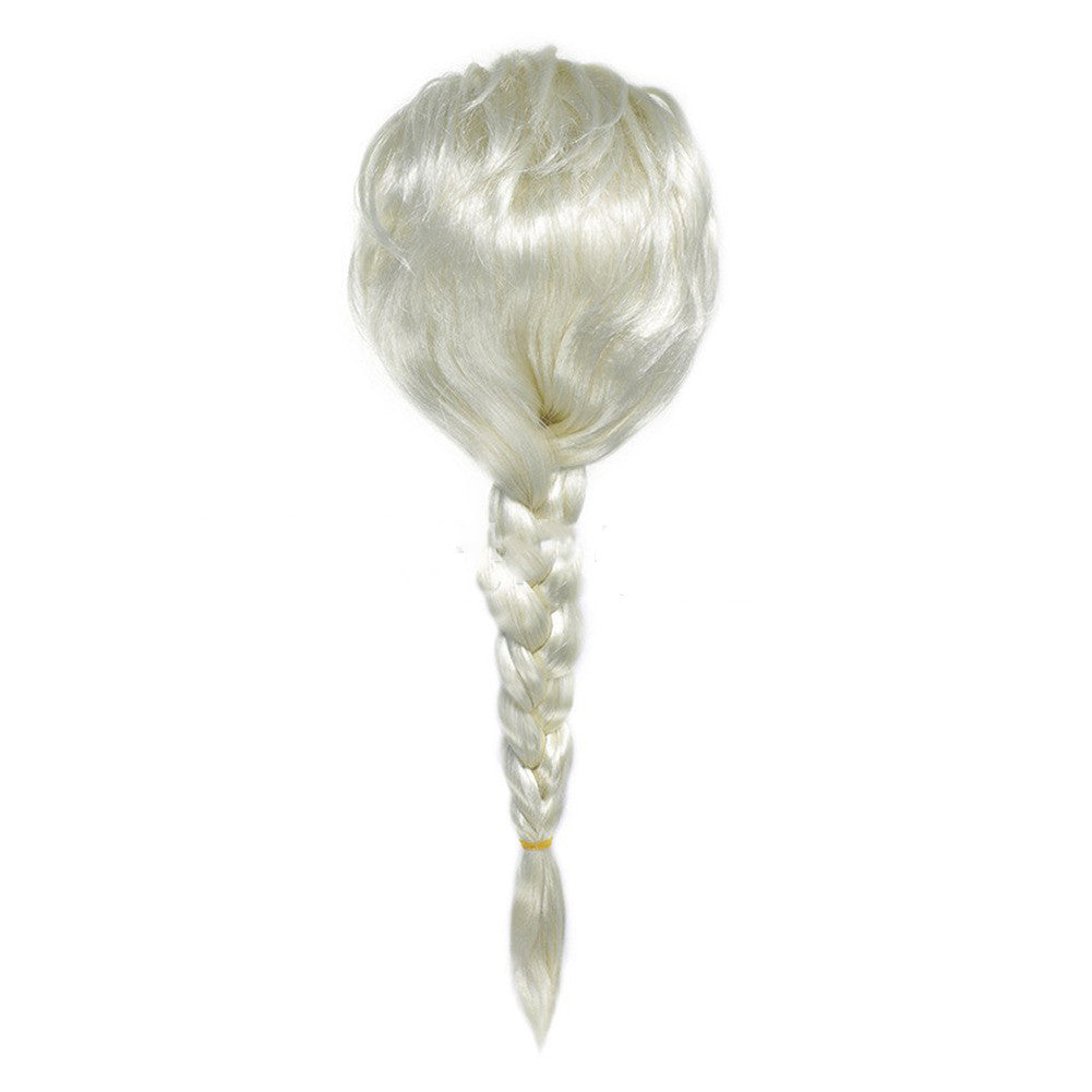Princess Headdress Silver For Children Brown Cosplay Wig Props