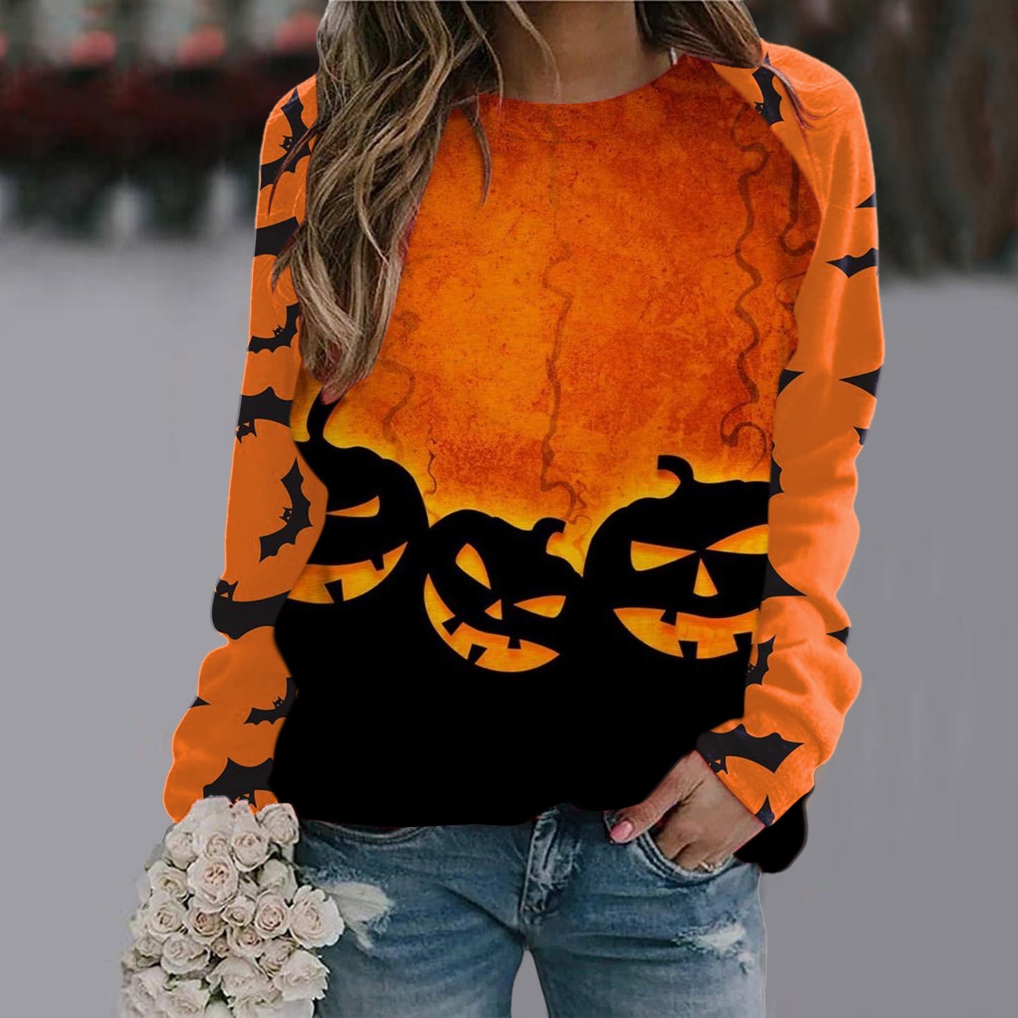 Women's Printed Long Sleeve T-shirt