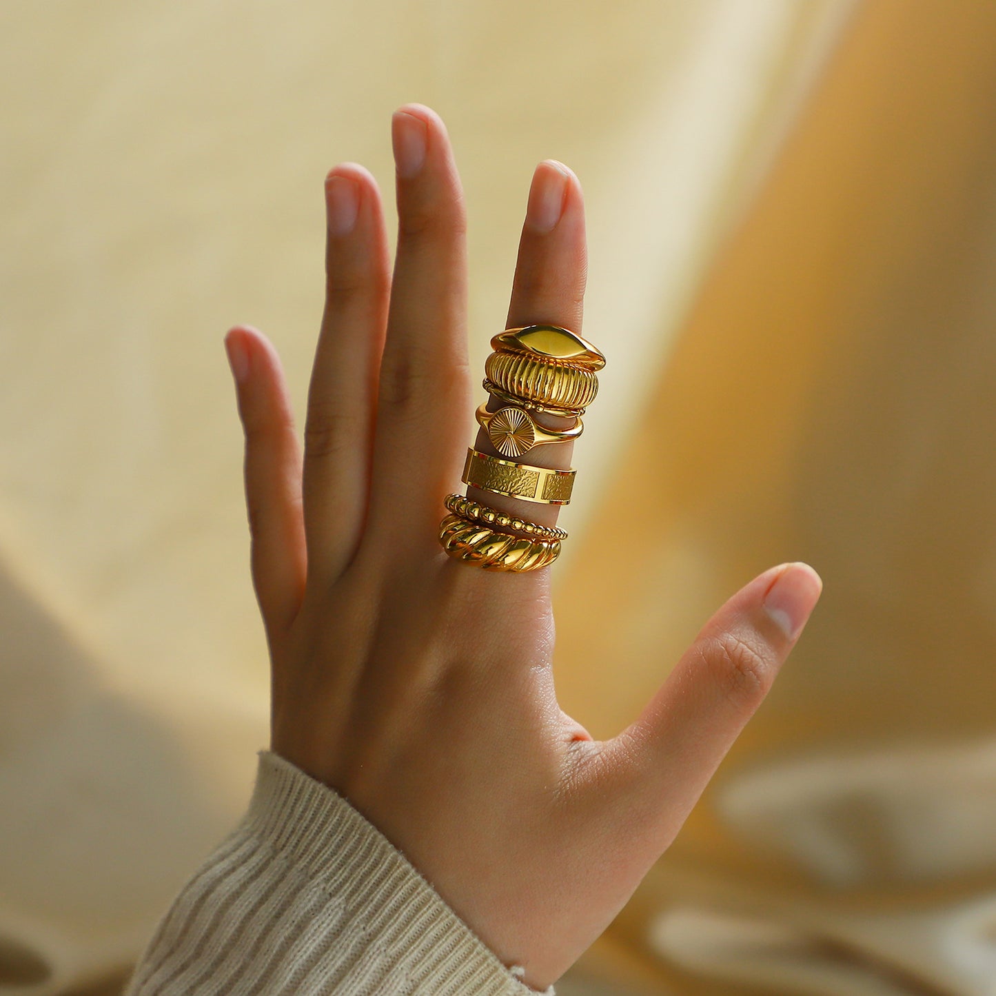 French Jewelry Style Croissant Ring For Women