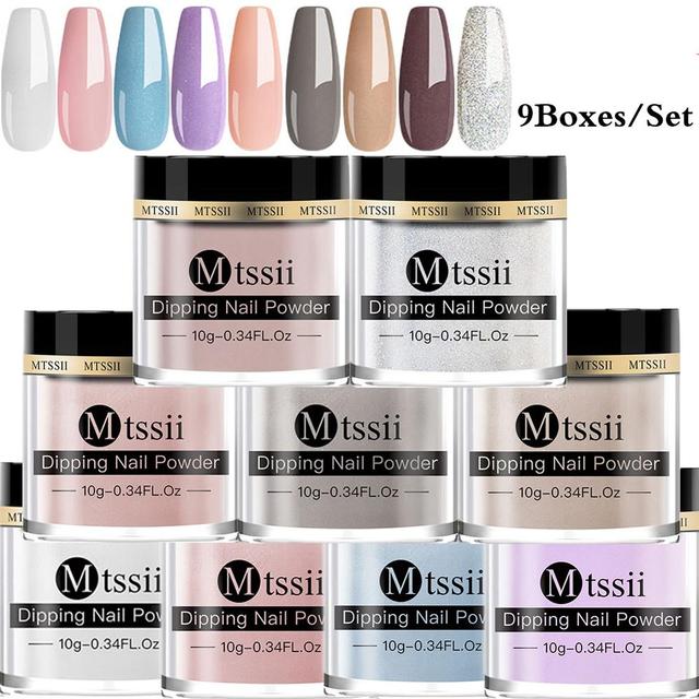 Mtssii 10g Dipping Nail Powder Set Matte Nail Glitter Dippin