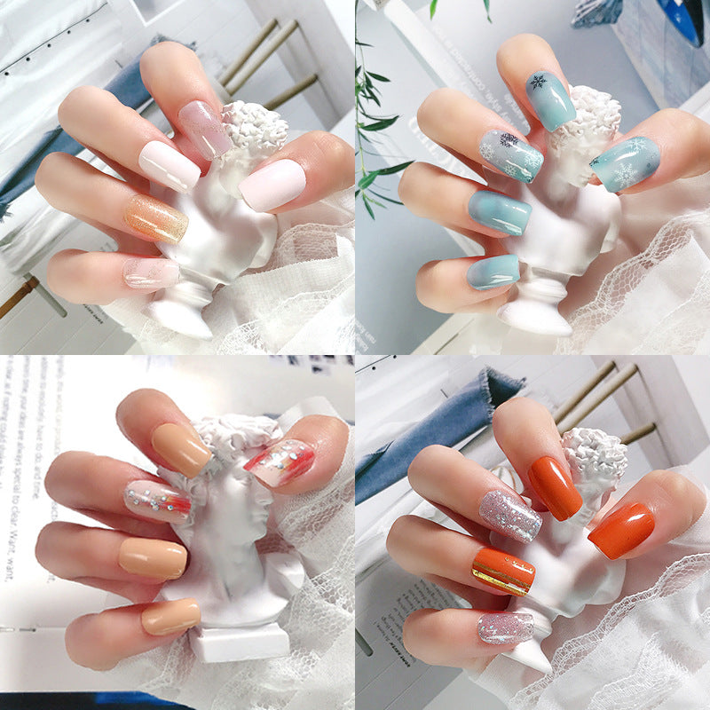 Gel Nail Stickers European And American Semi-curing