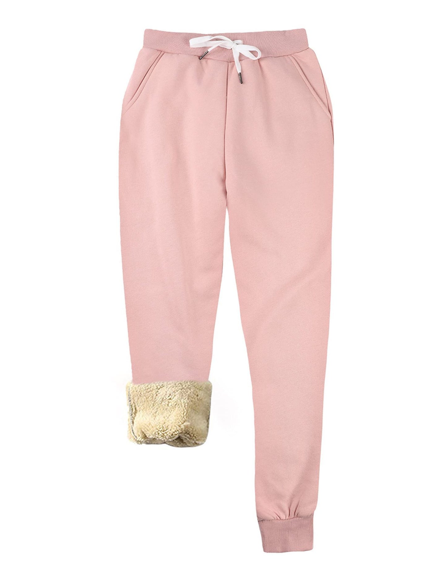 Casual Loose-Fit Tapered Fleece-Lined Sports Pants