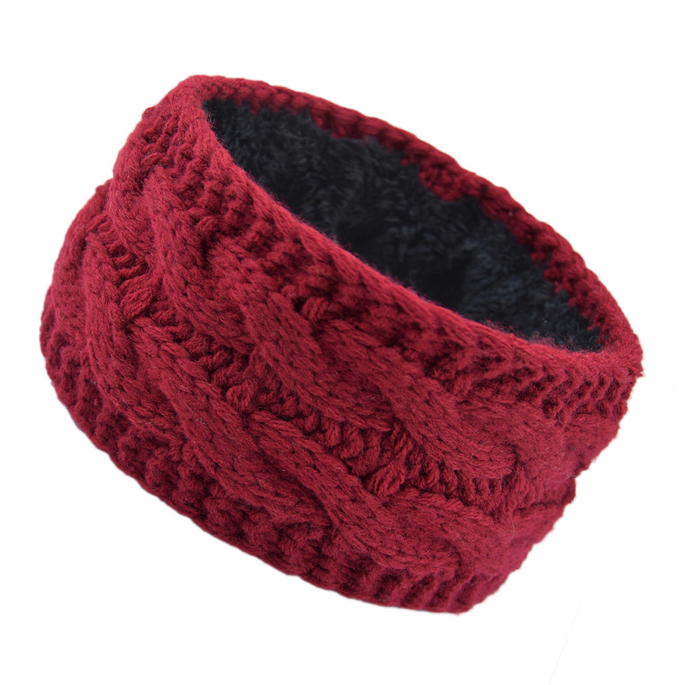 Velvet Knitted Hair Band Wool Color Dot Yarn Headband Variegated Warm Hair Accessories