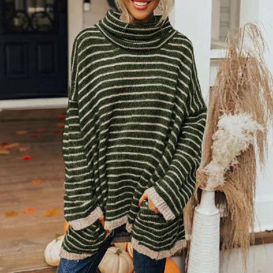 Striped Long Sleeve Bottoming Sweater