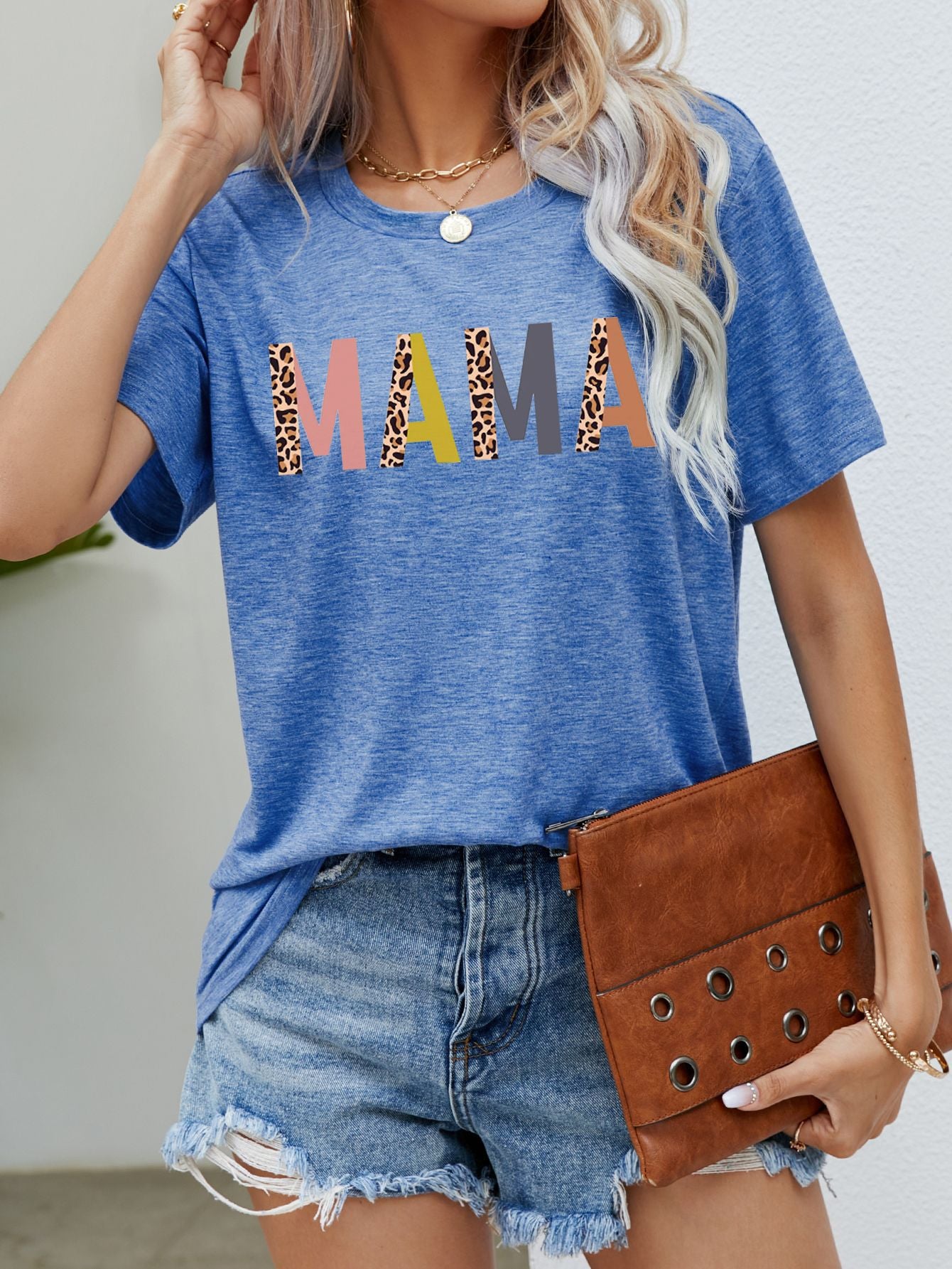 Women's Round Neck Short-sleeved Printed T-shirt