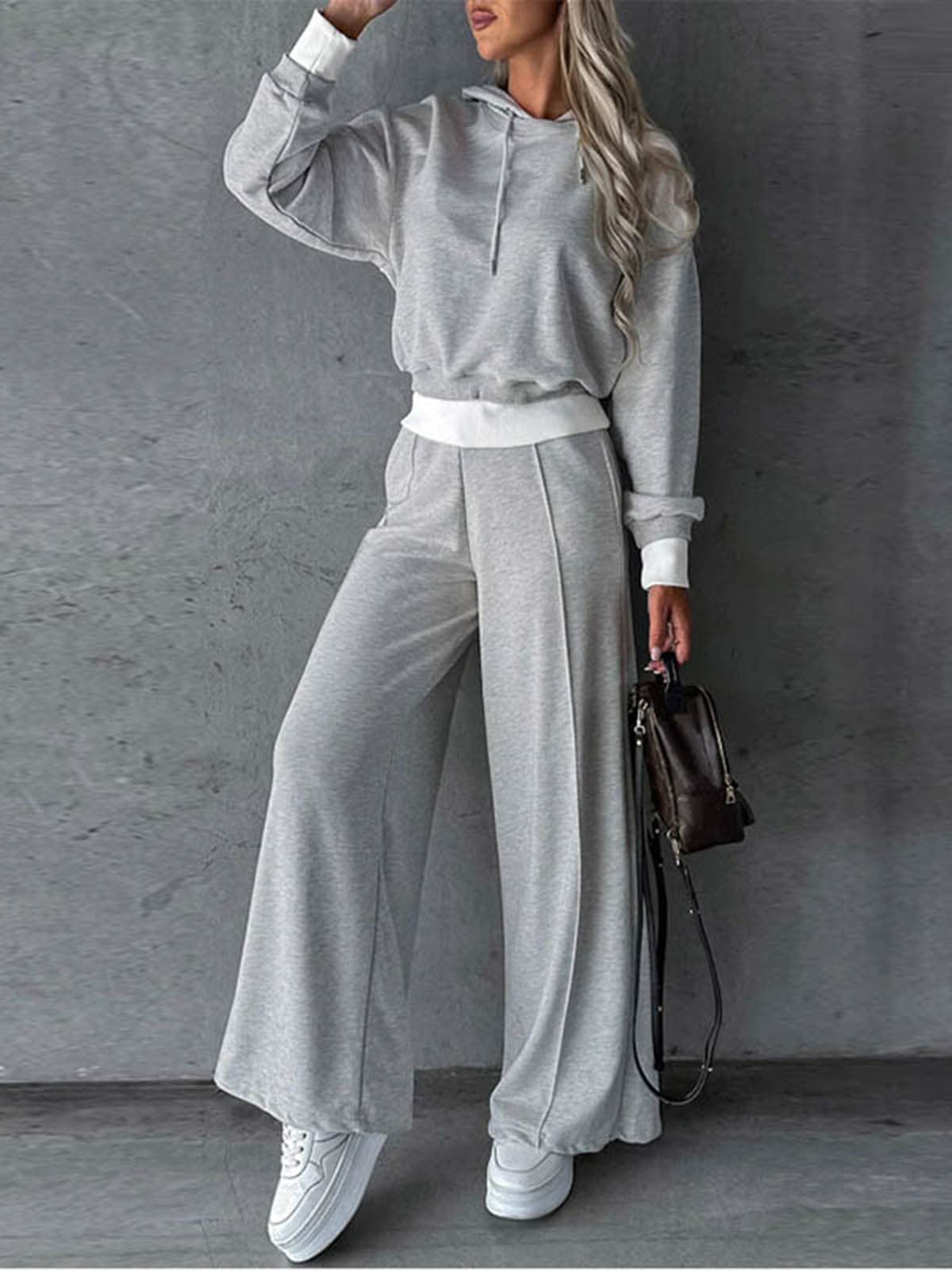 Relaxed-fit Hoodie Top Two-piece Pants