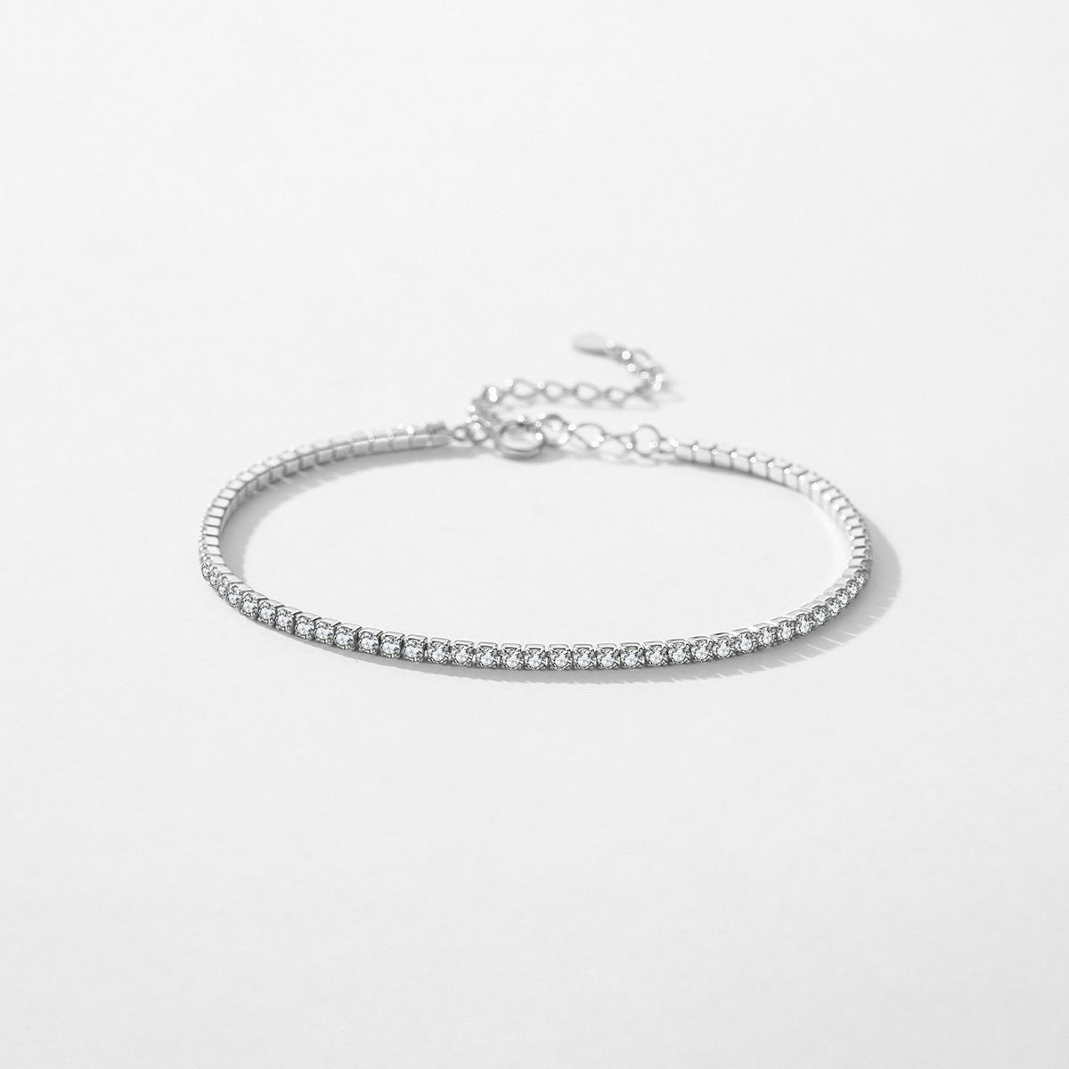 S925 Sterling Silver Diamond Inlaid Super Flash Bracelet For Women