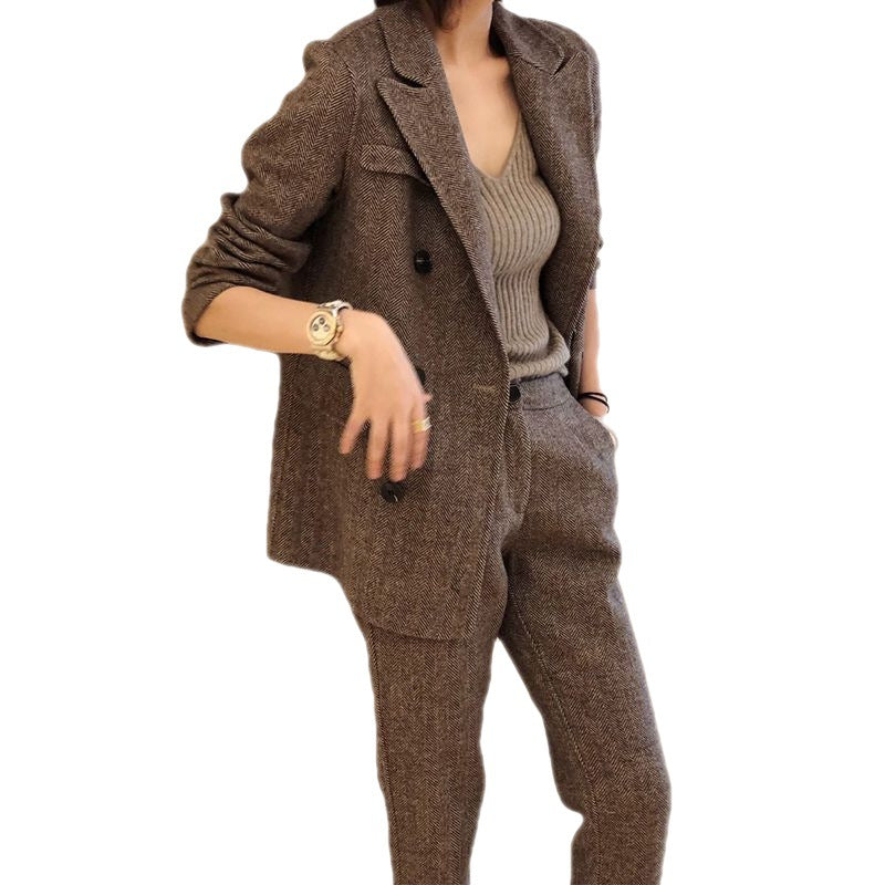 Women's Professional Wool Sports Jacket Suit
