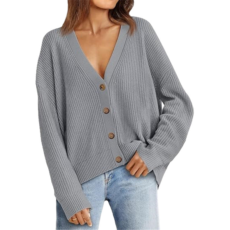 Women's Lightweight Sweater Cardigan – No Pilling, No Fading, with Buttons